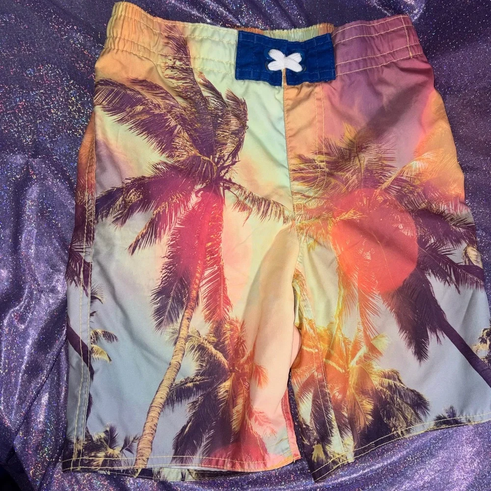 Boys Trooical Old Navy Swim Trunks